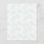 バジェットユーカリプトゥスセージグリーン結婚式招待状 (裏面)