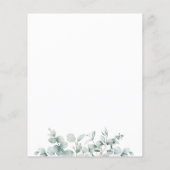 バジェットユーカリプトゥスセージブライダルシャワー招待 (裏面)