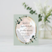 バジェットユーカリプトゥスセージ写真結婚式招待状 (スタンド正面)