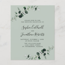 バジェットユーカリプトゥスセージ結婚式レセプション招待状