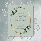 バジェットユーカリプトゥスセージ金箔結婚式の招待