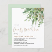 バジェットユーカリプトゥスドライブバイブライダルシャワー招待状 (正面/裏面)