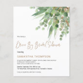 バジェットユーカリプトゥスドライブバイブライダルシャワー招待状 (正面)