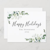 バジェットユーカリプトゥスハッピーホリデーズホリデーズホリデーカード (正面/裏面)