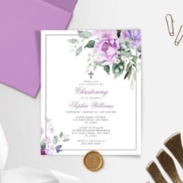 バジェットユーカリプトゥスバイオレット《キリスト教》洗礼式や命名式招待状
