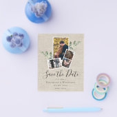 バジェットユーカリプトゥスバーラップ結婚式の日付を保存 チラシ (シングル)