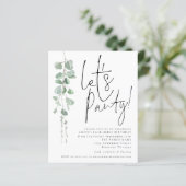 バジェットユーカリプトゥスパーティー任意の年齢パーティー招待状 (スタンド正面)