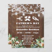 バジェットユーカリプトゥスファーザーズデイパーティの招待状 (正面/裏面)