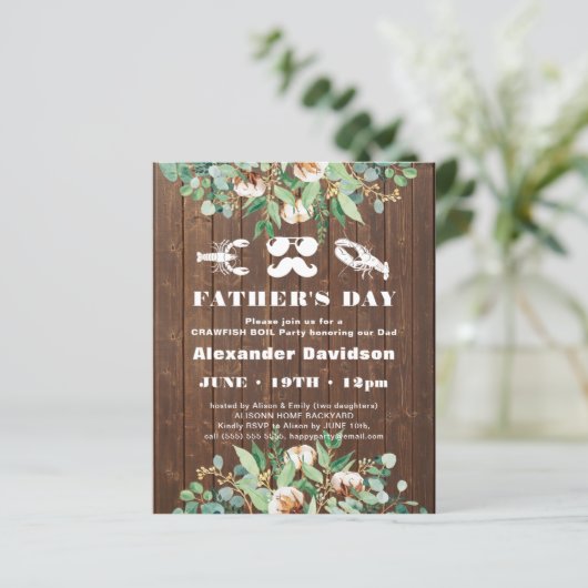 バジェットユーカリプトゥスファーザーズデイパーティの招待状 (スタンド正面)