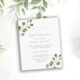 バジェットユーカリプトゥスファースト聖餐式招待状