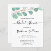 バジェットユーカリプトゥスブライダルシャワー招待 (正面/裏面)