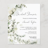 バジェットユーカリプトゥスブライダルシャワー招待 (正面)