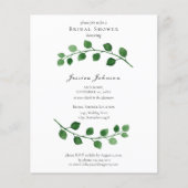 バジェットユーカリプトゥスブライダルシャワー招待 (正面)