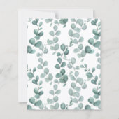 バジェットユーカリプトゥスブライダルシャワー招待 (裏面)