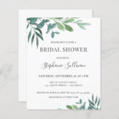 バジェットユーカリプトゥスブライダルシャワー招待 (正面/裏面)