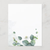 バジェットユーカリプトゥスブライダルシャワー招待 チラシ (裏面)