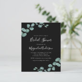 バジェットユーカリプトゥスブラックブライダルシャワー招待 (スタンド正面)