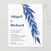 バジェットユーカリプトゥスブルートーン結婚式招待状 (正面)