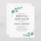 バジェットユーカリプトゥスブロデブライダルブランチ招待状 (正面/裏面)