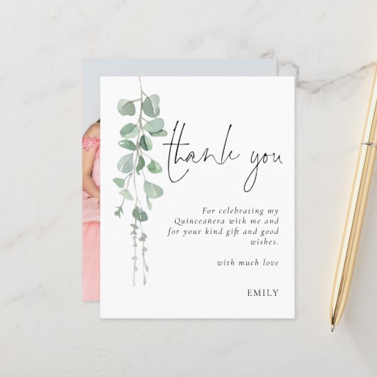 バジェットユーカリプトゥス写真キンセアニラありがとう (正面/裏面インサイチュ)