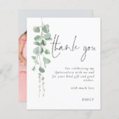 バジェットユーカリプトゥス写真キンセアニラありがとう (正面/裏面)