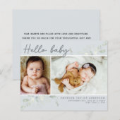 バジェットユーカリプトゥス写真ベビーサンキューカード (正面/裏面)