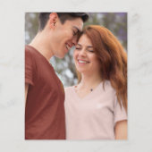 バジェットユーカリプトゥス写真婚約パーティ招待状 (裏面)