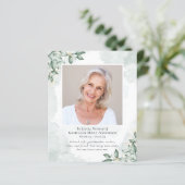 バジェットユーカリプトゥス写真悔やみや弔慰サンキューカード (スタンド正面)