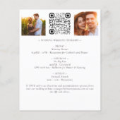 バジェットユーカリプトゥス写真QR結婚式招待状 (裏面)