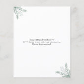 バジェットユーカリプトゥス書道結婚式招待状 チラシ (裏面)