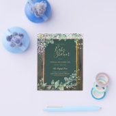 バジェットユーカリプトゥス藤ベビーシャワーレース素朴レース チラシ (シングル)