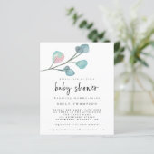 バジェットユーカリモダンパビーシャワー招待状 (スタンド正面)