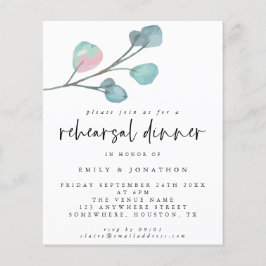 バジェットユーカリリハーサルディナー招待状