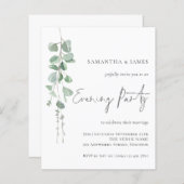 バジェットユーカリ夕べパーティー結婚式招待状 (正面/裏面)