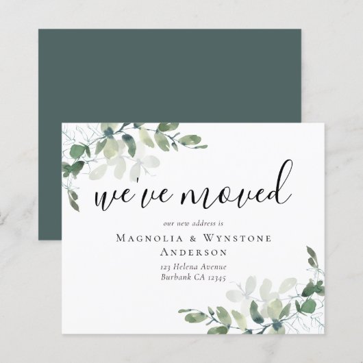 バジェットユーカリ引っ越しましたカード (正面/裏面)