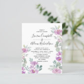 バジェットユーカリ水の色ピンクの結婚式の招待 (スタンド正面)