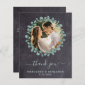 バジェットユーカリ石板写真結婚の感謝 (正面/裏面)