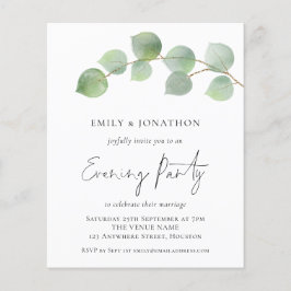 バジェットユーカリ結婚プスの夕べパーティー招待状