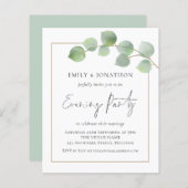 バジェットユーカリ結婚プスの夕べパーティー招待状 (正面/裏面)