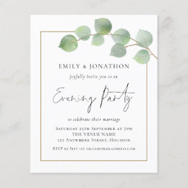 バジェットユーカリ結婚プスの夕べパーティー招待状