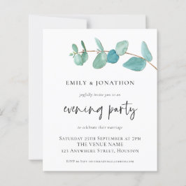 バジェットユーカリ結婚プスの夕べパーティー招待状