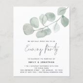 バジェットユーカリ結婚プスの夕べパーティー招待状 (正面)