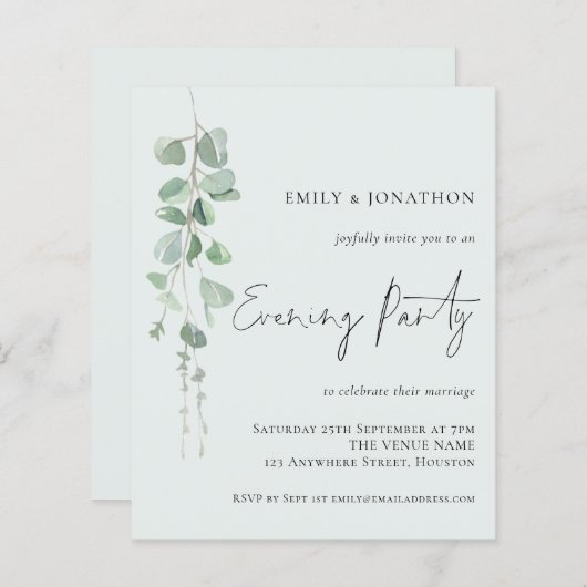 バジェットユーカリ結婚プタス夕べパーティーミント (正面/裏面)