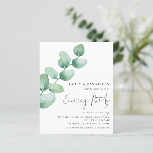 バジェットユーカリ結婚プタス夕べパーティー招待状 (スタンド正面)