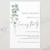 バジェットユーカリ結婚プタス夕べパーティー招待状 (正面)