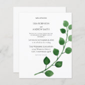バジェットユーカリ結婚式招待状 (正面/裏面)