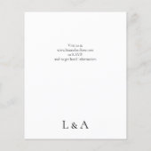 バジェットユーカリ結婚式招待状 (裏面)