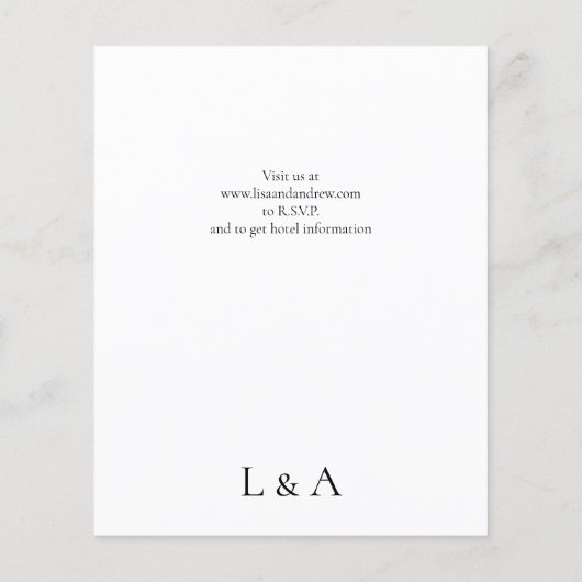 バジェットユーカリ結婚式招待状 (裏面)