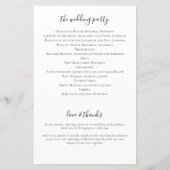 バジェットユーカリ結婚式 プログラム (裏面)