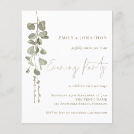 バジェットユーカリ結婚金ゴールド夕べ招待状